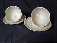 SUSIE COOPER BONE CHINA CUPS & SAUCERS