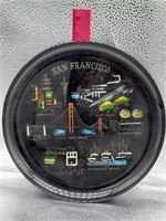 Vintage Black Plastic San Fran Souvenir Platter