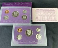1991, 1992 U.S. Mint Proof Coin Sets