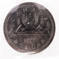 Canada 1977 Nickel Dollar MS65 ICCS Detached Jewel