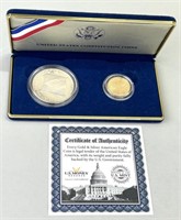 Silver $1 & Gold $5 U.S. Mint Coin Set.