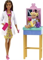 Barbie Pediatrician Playset, Brunette Doll (12-in/