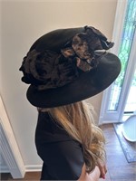 Brown Velvet Hat by Kokin New York