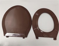 (New) white & Chocolate Round Soft Toilet Seat