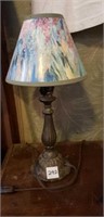 Small cast metal lamp