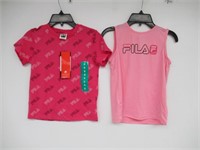 2-Pk Fila Girl's 8 Short Sleeve Shirt, Pink 8