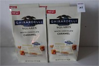 LOT OF 4 GHIRARDELLI WHITE CHOCOLATE CARMEL