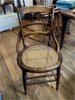 Vintage cane bottom chair