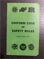JANUARY 1, 1971 UNIFORM CODE OF SAFETY RULES RAILR