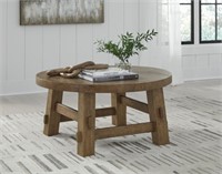 Ashley Mackifeld Round Solid Wood Cocktail Table