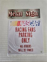 NASCAR Racing Fans Parking Magnetic Metal Sign