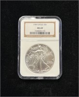 1989 NGC MS69 American Silver Eagle