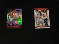 Lot of 2 Mahomes Signed Trading Cards COA Pros