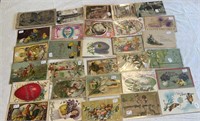 various vintage new and used easter postcards