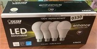 4pk Feit Dimmable LED Bright White 100W $30