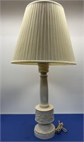 Creme Color Stone Look Design Table Lamp with