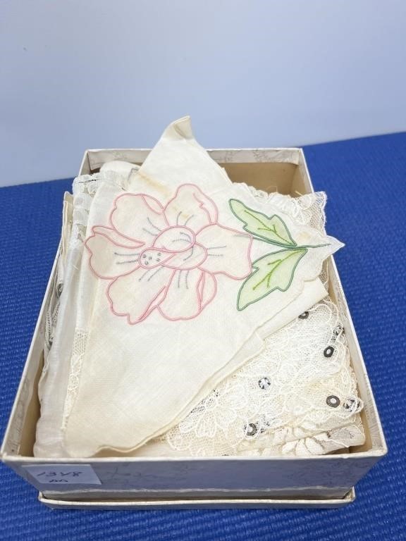 Vintage Hand Embroidered Hankies Assorted