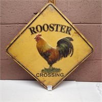 Tin Rooster Sign