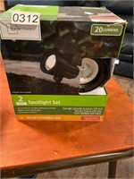 2 pack solar spotlight 20 lumens