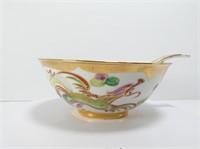 CHINESE DRAGON THEMED BOWL & SPOON
