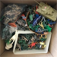 Box Lot - Plastic Toy Soldiers, Cowboys, etc