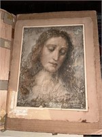 C. 1890 Leonardo De Vinci "Head of Christ" Print