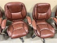 LEATHER CHAIRS - PAIR 2