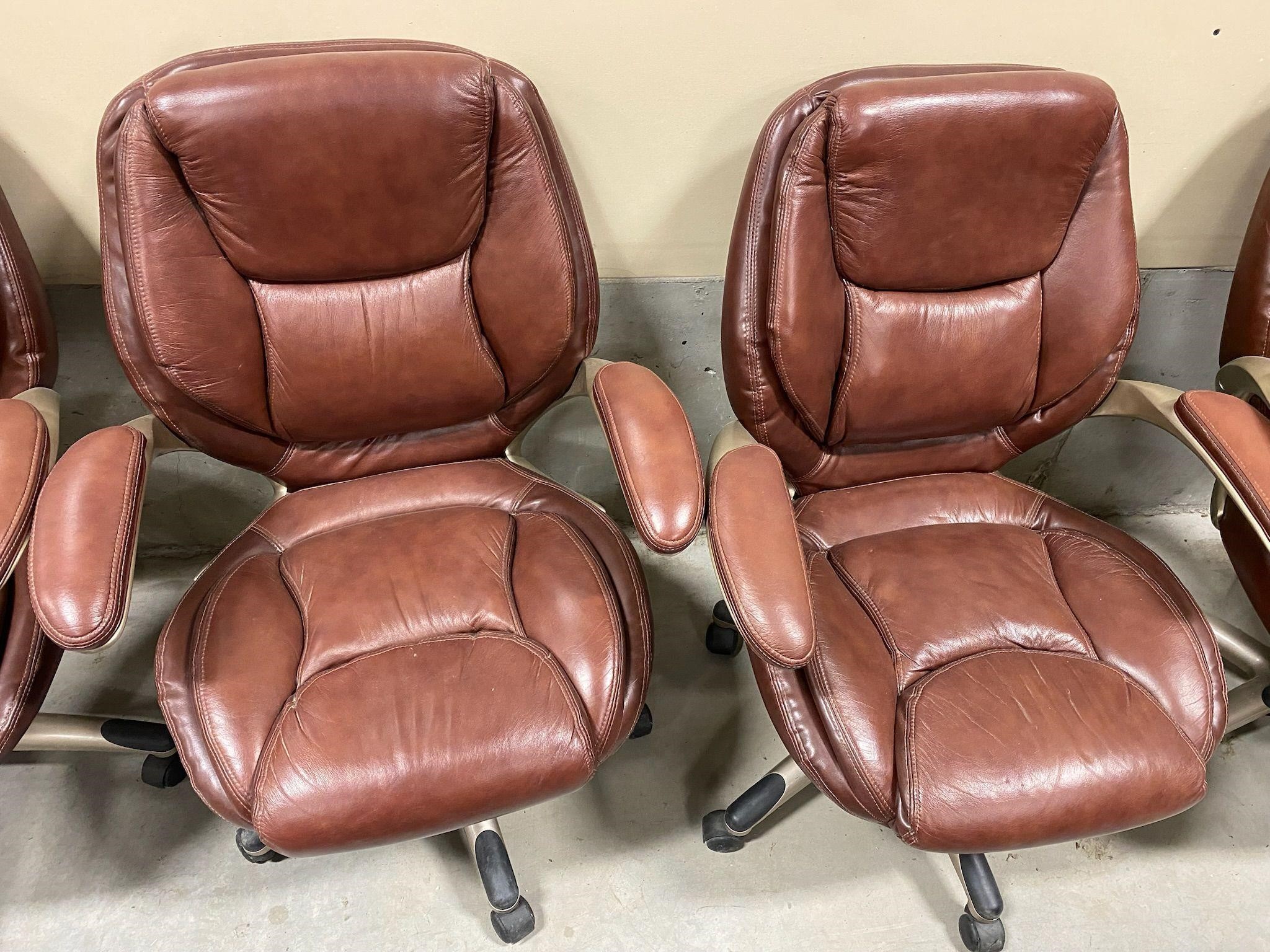 LEATHER CHAIRS - PAIR 2