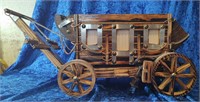 STAGE COACH Hand Made wood Vintage lamp LIGHT
