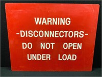 Warning Metal Scioto Sign Dated 1976