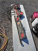 Tow lights and damaged truck box