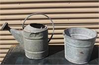 Galvanized Bucket/ Watering Can