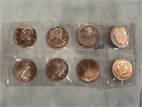 (8) Asstd. Copper Coins