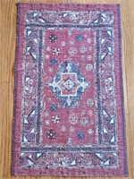 21.5 x 33in Red & Blue Floor Mat / Rug