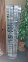 5ft double side cd rack with contents