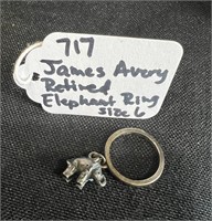 James Avery Sterling Retired Ring