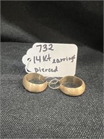 14K Gold Pierced Earrings