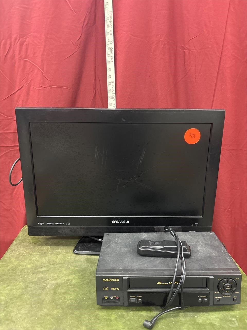 TV and VHS Player