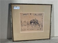 Armand Point Print of Camel Watering