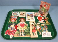 (12) Vintage Valentines Cards incl. Diecut