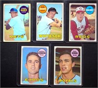 (9) 1969 Topps BB Cards w/ #364 Tommie Agee