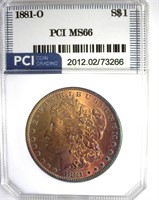 1881-O Morgan MS66 LISTS $10000