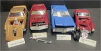 Group of 4 plastic models. Incl. 1968 Chevy Camaro