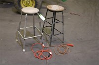 (2) Shop Stools Approx 32" High (2) Extension Cord