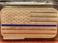 1 oz .999 Silver Bar "THIN BLUE LINE" "POLICE"