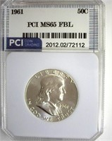 1961 Franklin MS65 FBL LISTS $800