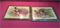 Rustic Style Duck & Pheasant Pictures, 2pc Lot