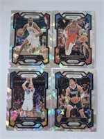 2023-24 Prizm NBA Cracked Ice 4 Card Lot