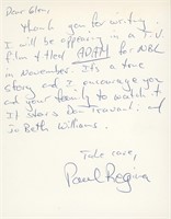 Paul Regina signed letter