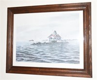 Framed print of Thomas Point Light by S/N
